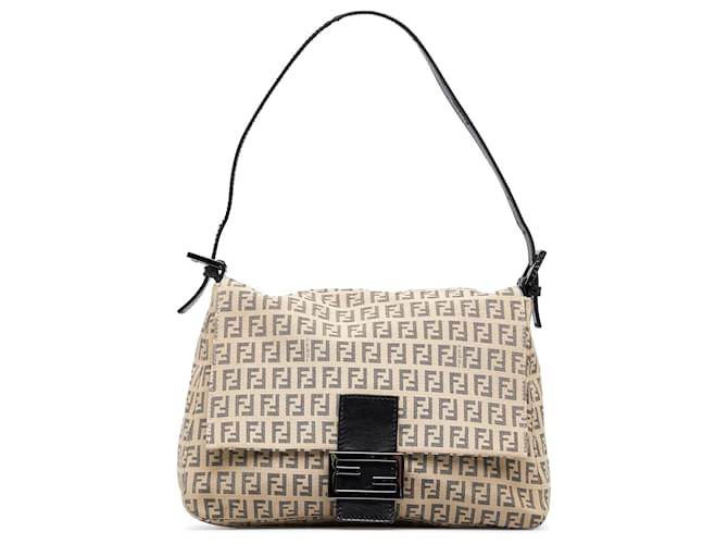 Brown Fendi Zucchino Mamma Forever Shoulder Bag