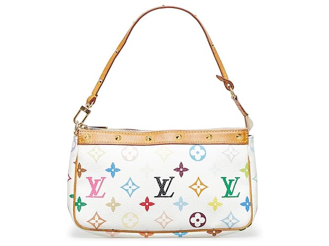 LOUIS VUITTON Pochette Accessoires Bag Monogram multicolor White