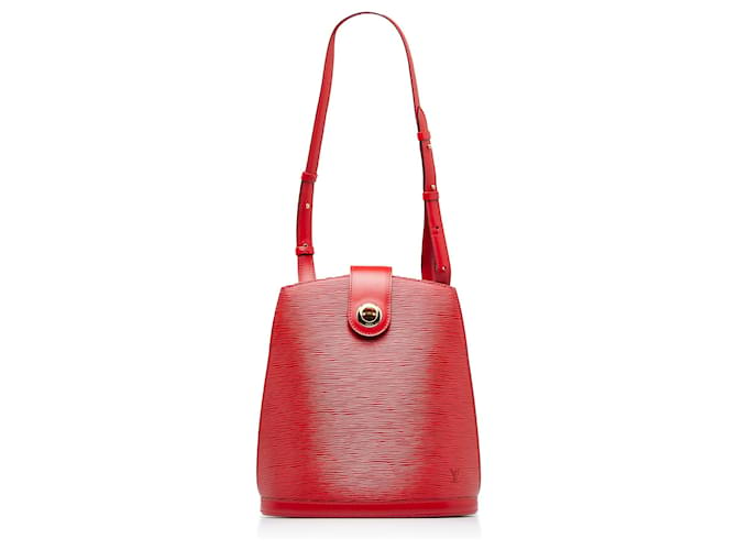 Red Louis Vuitton Epi Cluny BB Satchel