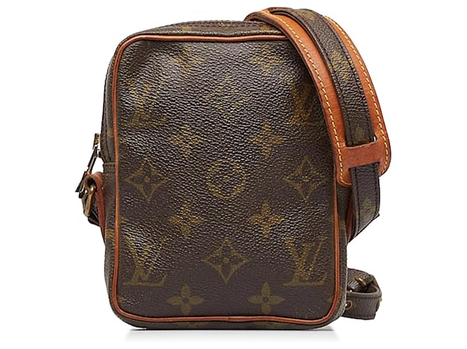 LOUIS VUITTON Vintage Brown Canvas & Leather Monogram Mini