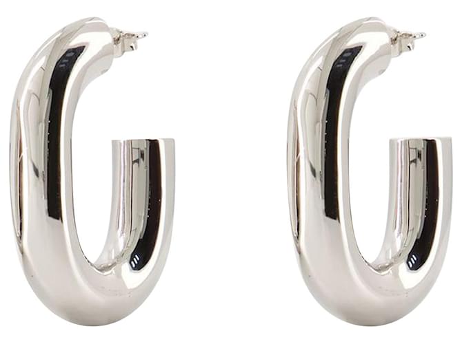 Xl Link Earrings - Paco Rabanne - Brass - Silver Silvery Metallic Metal  ref.953622