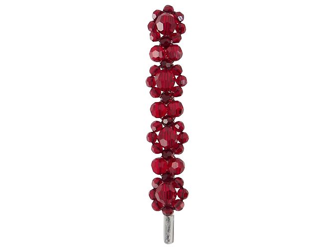 Flower Barrette - Simone Rocha - Crystal - Red