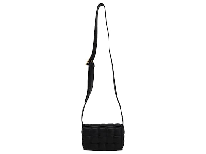 Bottega Veneta Padded Cassette Shoulder Bag in Black Leather Pony-style calfskin  ref.953728