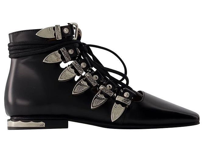 AJ1284 Stiefeletten - Toga Pulla - Leder - Schwarz