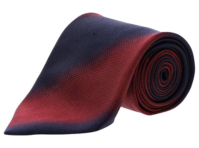Ermenegildo Zegna Krawatte mit Farbverlaufsstreifenmuster aus mehrfarbiger Seide Mehrfarben  ref.953816