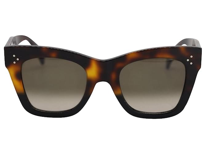 Edge Céline Celine CL41090 Catherine Cat-eye Sunglasses in Brown Acetate Cellulose fibre  ref.953972