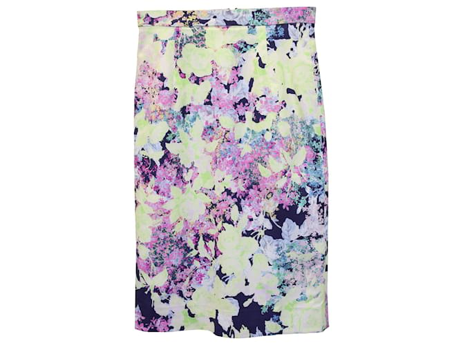 Erdem Floral Print Pencil Skirt in Multicolor Viscose Cellulose fibre  ref.953991
