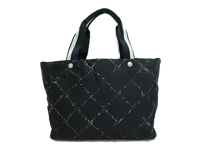 Chanel Old Travel Line Tote Bag Black Cloth ref.954047 - Joli Closet