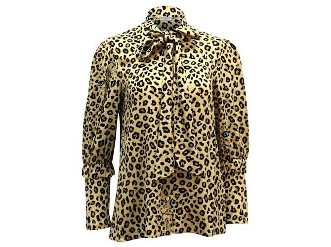 Autre Marque Blusa Vivetta com estampa de leopardo em viscose multicolorida Multicor Fibra de celulose  ref.954053