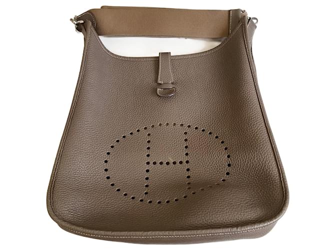 Hermès Handbags Grey Leather  ref.954069