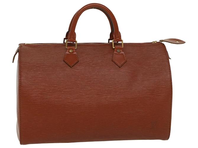 Louis Vuitton Epi Speedy 35 Hand Bag Brown Kenya M42993 LV Auth bs5869  Leather ref.954094 - Joli Closet