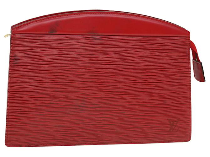 LOUIS VUITTON Epi Trousse Crete Clutch Bag Red M48407 LV Auth 44301 Leather  ref.954106