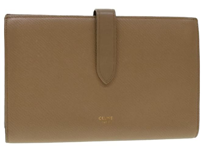 Céline CELINE Cartera Larga Piel Beige Auth 43575 Cuero  ref.954161