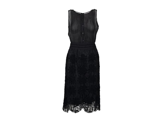Moschino Cheap and Chic Sheer and Lace Dress Black  ref.954209