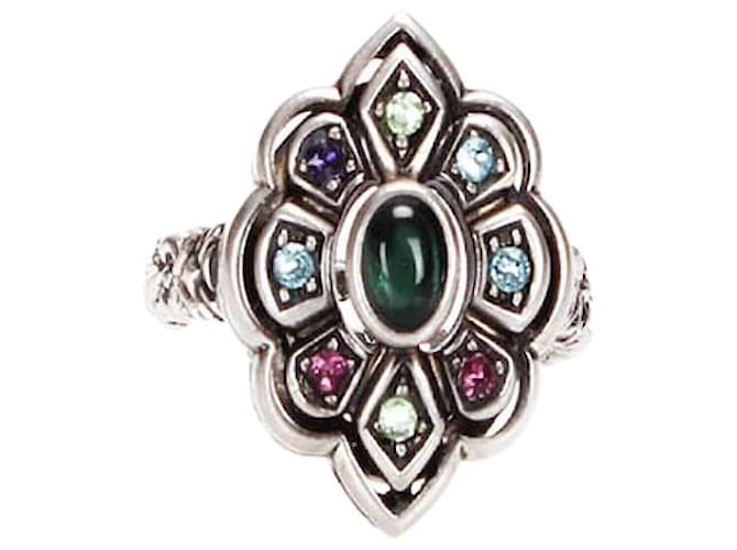 Anello in cristallo Gucci, anello in metallo in ottime condizioni Argento  ref.954287