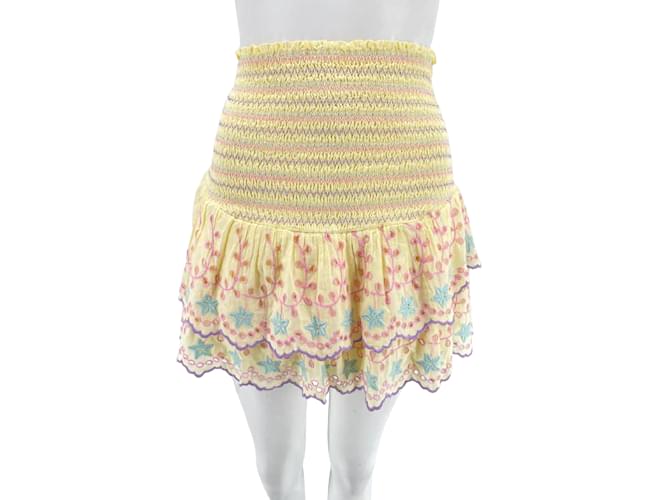 Autre Marque LOVE SHACK FANCY  Skirts T.International S Cotton Yellow  ref.954337