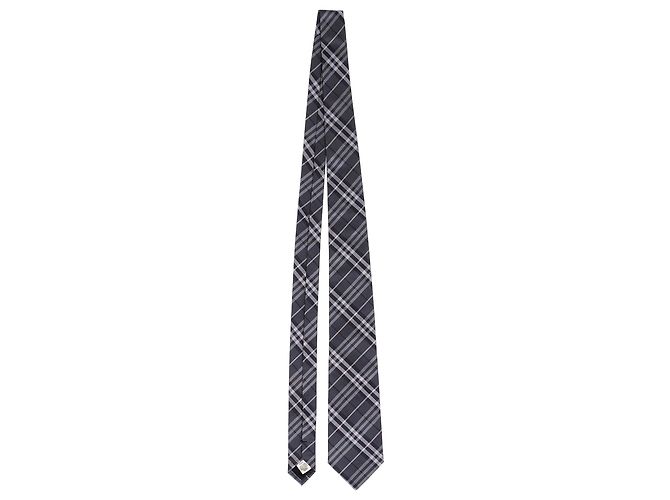 Krawatten BURBERRY Grau Seide