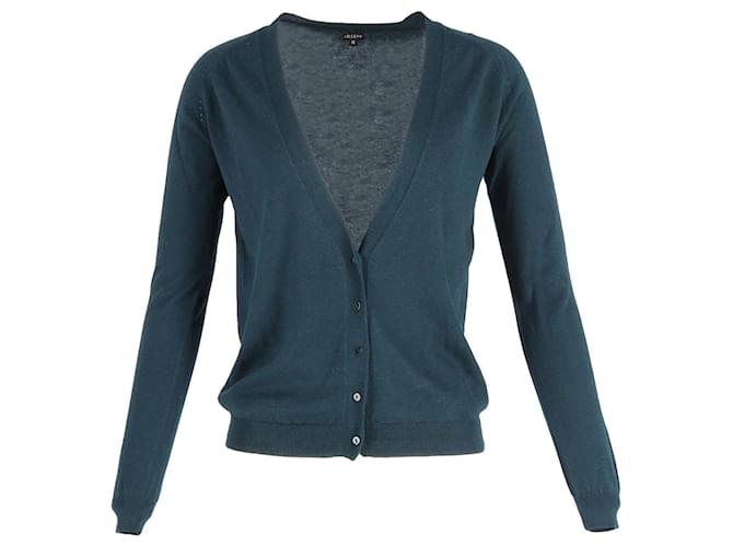 Joseph Button-Front Cardigan in Green Wool  ref.954755