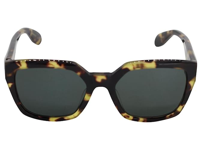 Alexander McQueen AM0042S Eckige Sonnenbrille in Schildpattoptik aus braunem Acetat Zellulosefaser  ref.954776