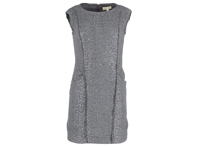 Michael Kors Sequined Mini Dress in Grey Acrylic ref.954781 Joli