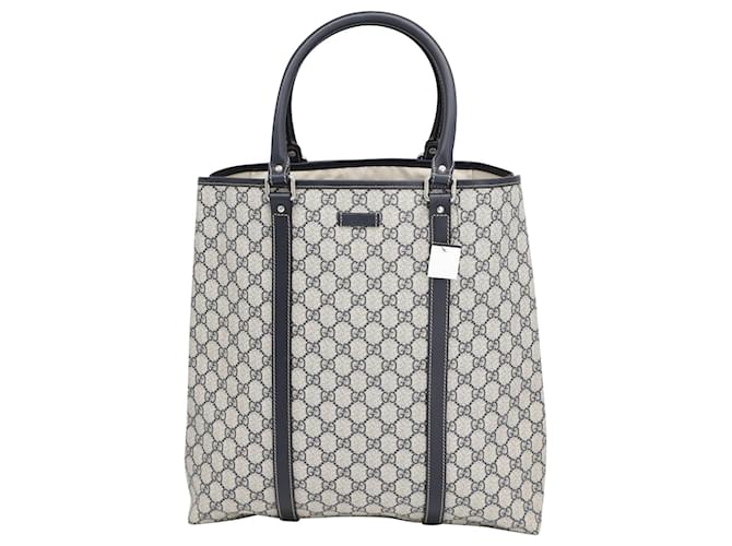 Gucci GG Supreme Joy Vertical Tote Bag in Blue Canvas Cloth ref