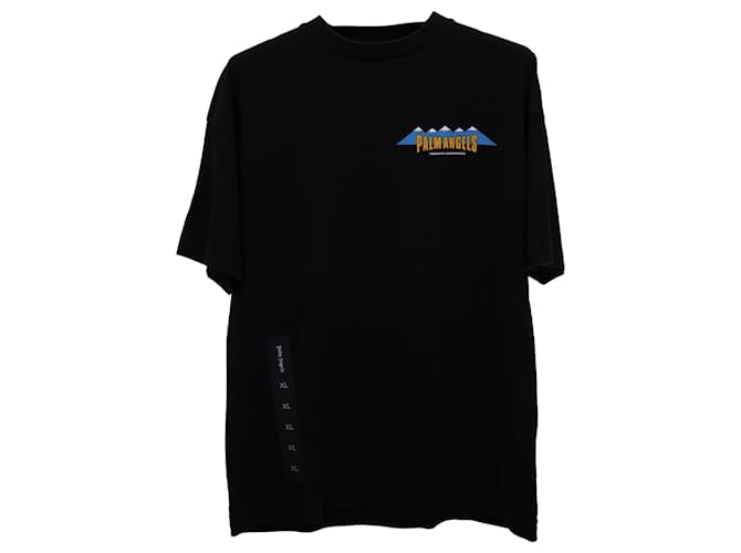 Camiseta Palm Angels Yosemite Experience em algodão preto  ref.954830