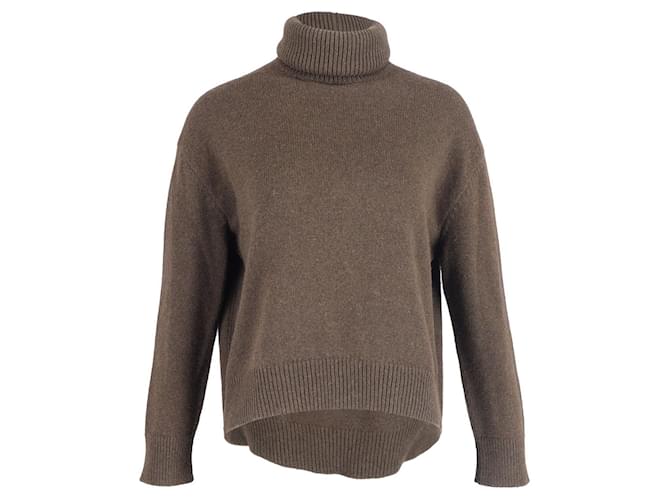 Jil Sander Turtleneck Sweater in Green Wool   ref.954859