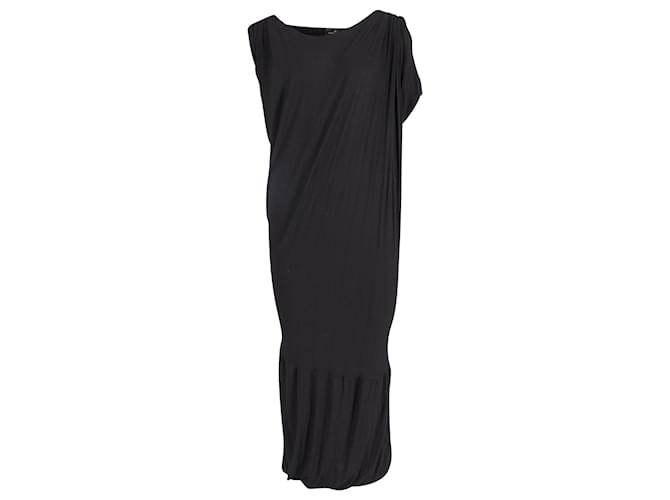 Vivienne Westwood Robe Maxi Drapée en Polyester Viscose Noir  ref.954879