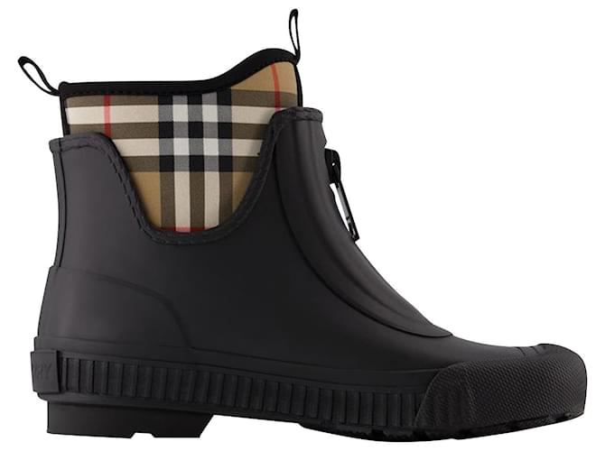 LF Flinton Stiefeletten – Burberry – Gummi – Schwarz  ref.954903