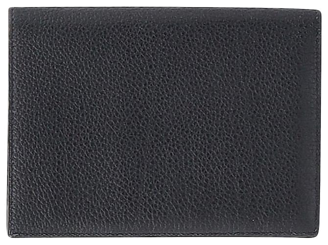 Hermès Hermes Bi-Fold Cardholder Wallet in Black Leather  ref.954966