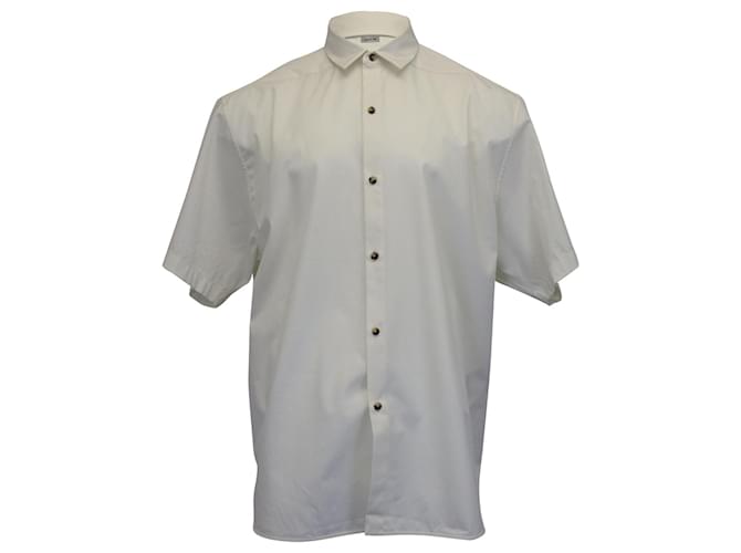 Camisa de manga corta con botones en blanco roto de Fear of God Eternal / Lana de algodón marfil Crudo  ref.954994