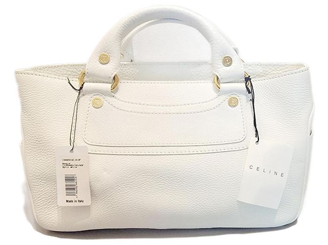 Bolsa de mão Céline Boogie em couro branco