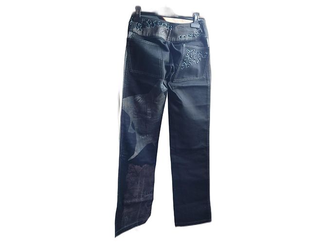 Autre Marque Pantalones OHDD Marco Fantini de algodón con lentejuelas Multicolor