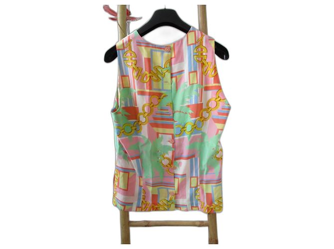 Top de seda Céline Talla 38 Multicolor