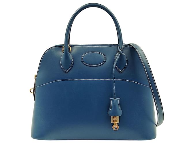 Hermès bag Bolide 31 YEAR 2004 In light blue leather  ref.955278
