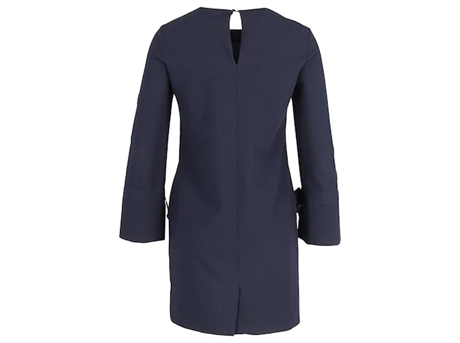Vestido tipo túnica con lazo en las mangas de Iris & Ink en poliéster azul marino  ref.955291