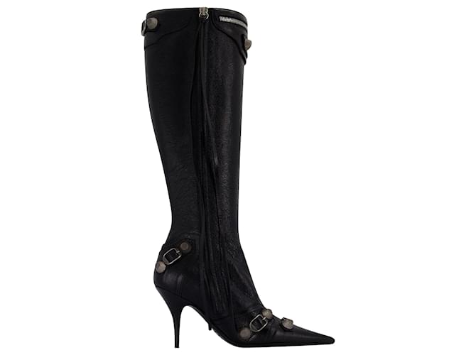 cagole h90 Botas - Balenciaga - Cuero - Negro  ref.955295