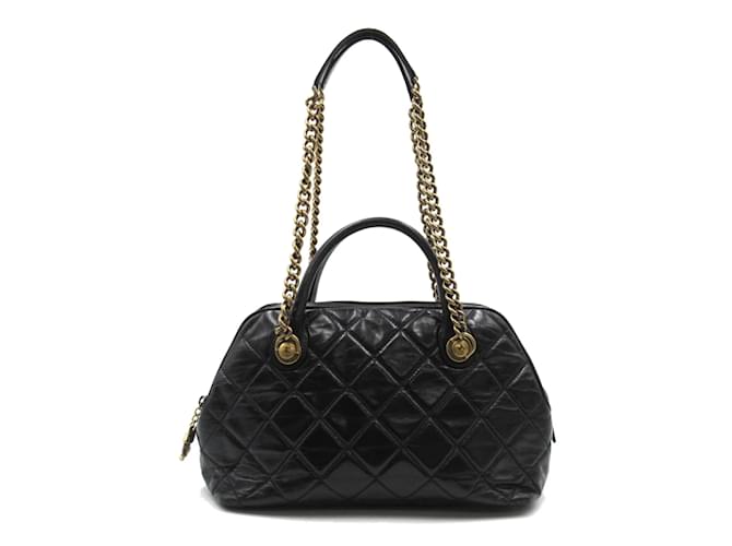 Chanel 2016-2017 Black Jumbo Matelasse Shoulder Bag · INTO