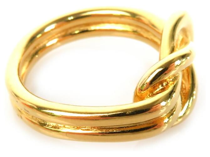 Ring Hermès Hermes Dourado Metal  ref.955461