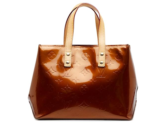 Louis Vuitton Brown Monogram Vernis Reade PM Bronze Leather Patent