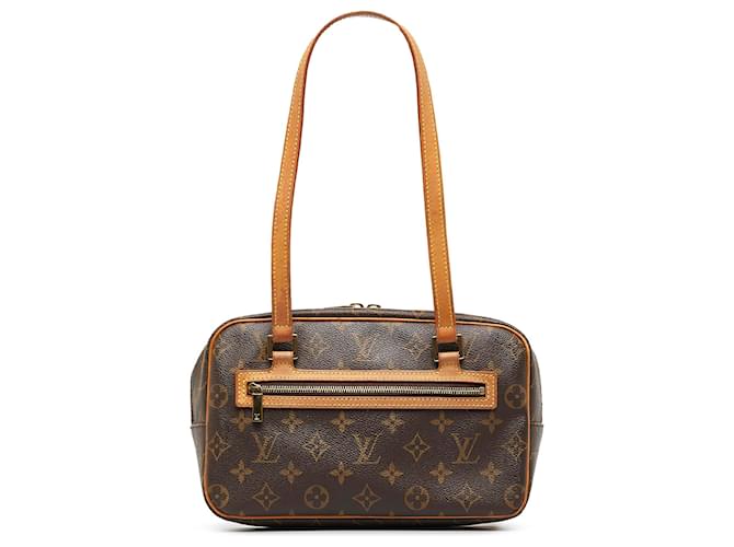 LOUIS VUITTON Authentic Cite MM Shoulder Bag Monogram Brown 