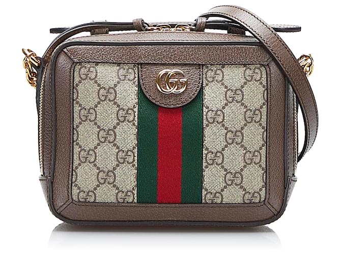 Ophidia Small GG Supreme shoulder bag in beige - Gucci