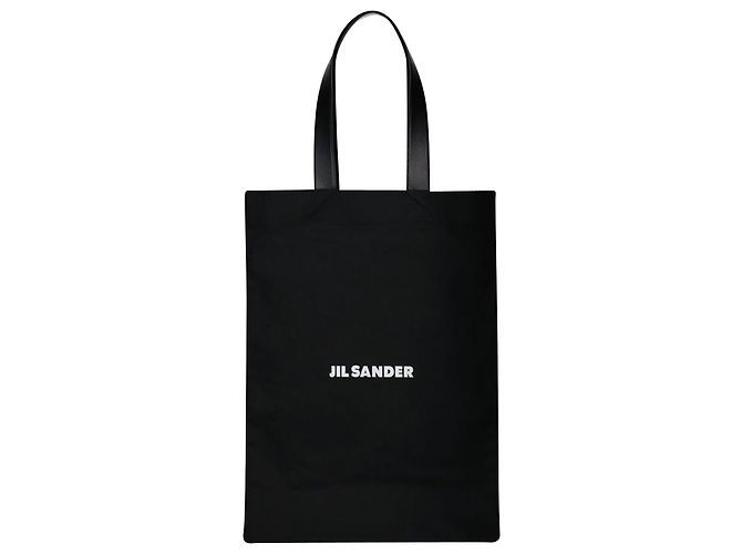Bolso Tote Book - Jil Sander - Algodón - Negro