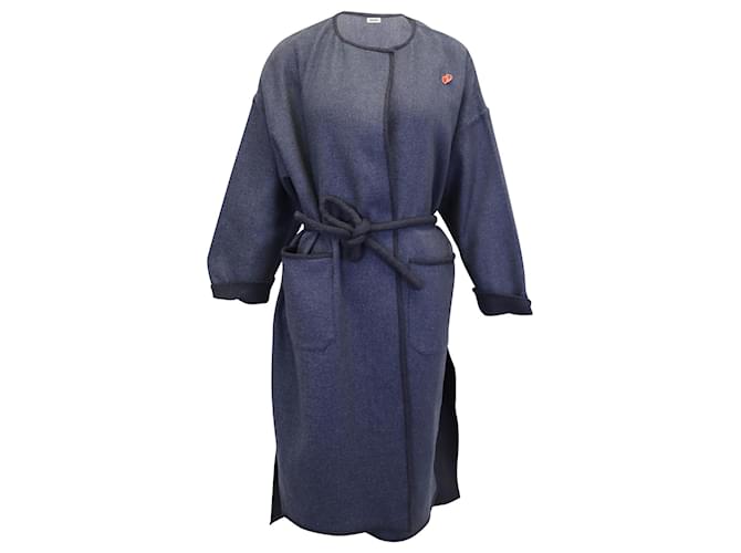 Cappotto con cintura Zadig & Voltaire in lana blu  ref.955759