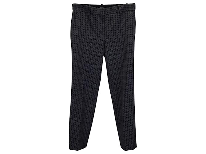 Theory Curved Stripe Pattern Pant Suit in Navy Blue Polyester  ref.955761