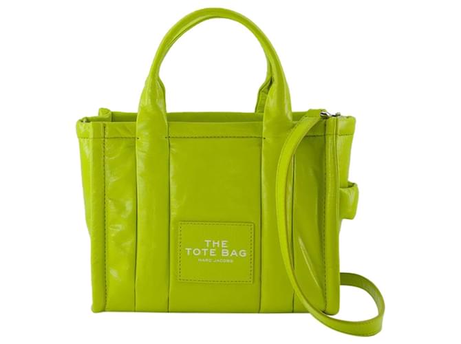 The Mini Tote - Marc Jacobs - Leather - Green Pony-style calfskin  ref.955776