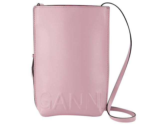 Borsa a tracolla Banner Small - Ganni - Pelle - Rosa Vitello simile a un  vitello ref.955799 - Joli Closet