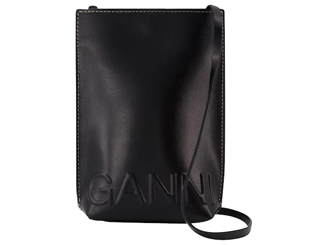 Black Black Small Banner Crossbody Bag