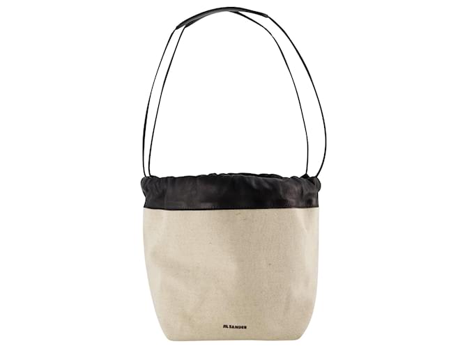 Dumpling Bag - Jil Sander - Leather - Beige Pony-style calfskin  ref.955858