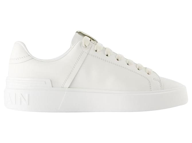 Balmain Calfskin B-Court Sneakers